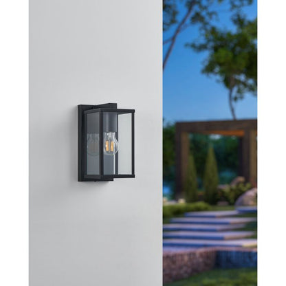 BUDRONE Stl, Glass Wall Lt Black E27 IP44 #900288