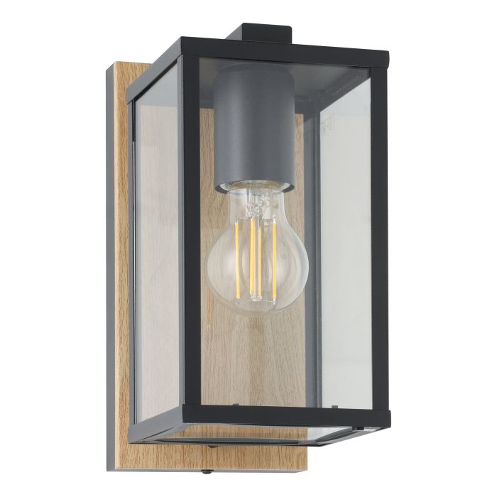 BUDRONE Stl, Glass Wall Lt Black, Brown E27 IP44 #900289