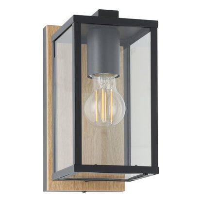 BUDRONE Stl, Glass Wall Lt Black, Brown E27 IP44 #900289