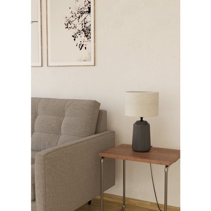 CAPALBIO Ceramic Table Light Grey, Natural E27 #900824