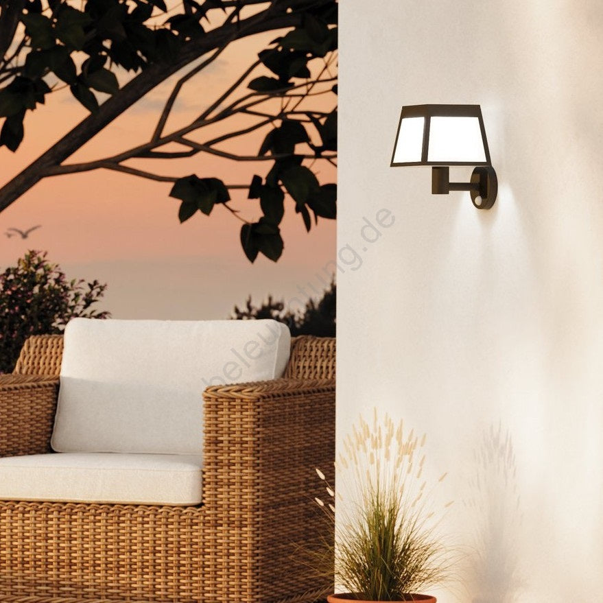 ALTLIA Solar LED Wall Lt Black, White IP44 #901073