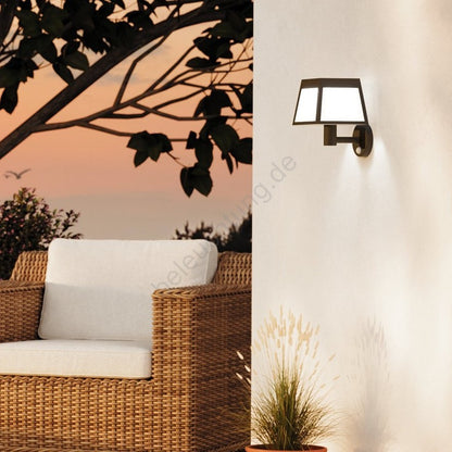 ALTLIA Solar LED Wall Lt Black, White IP44 #901073