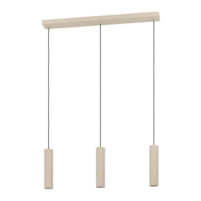 CAMINIA Steel 3 Lt Pendant Sandy, Brushed Brass GU10 #901152