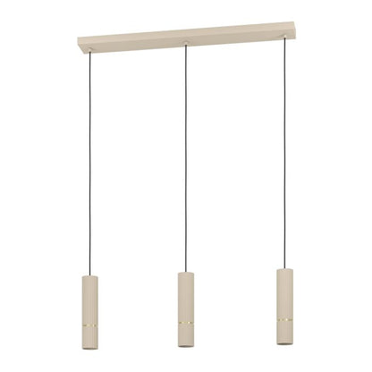 CAMINIA Steel 3 Lt Pendant Sandy, Brushed Brass GU10 #901152