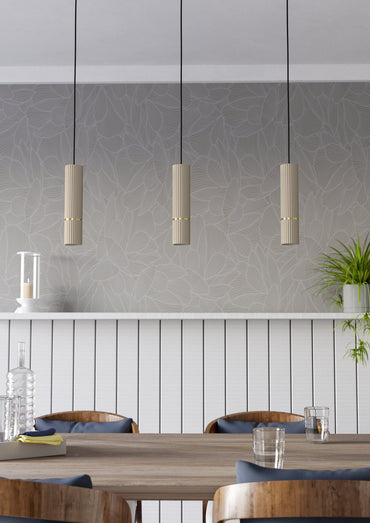 CAMINIA Steel 3 Lt Pendant Sandy, Brushed Brass GU10 #901152