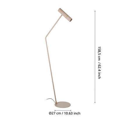 CAMINA Stl Floor Lt Sandy, Brushed Brass GU10 #901155