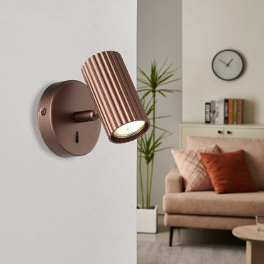 PORTILLO Alum, Stl Wall Spotlight Bronze GU10 #902035
