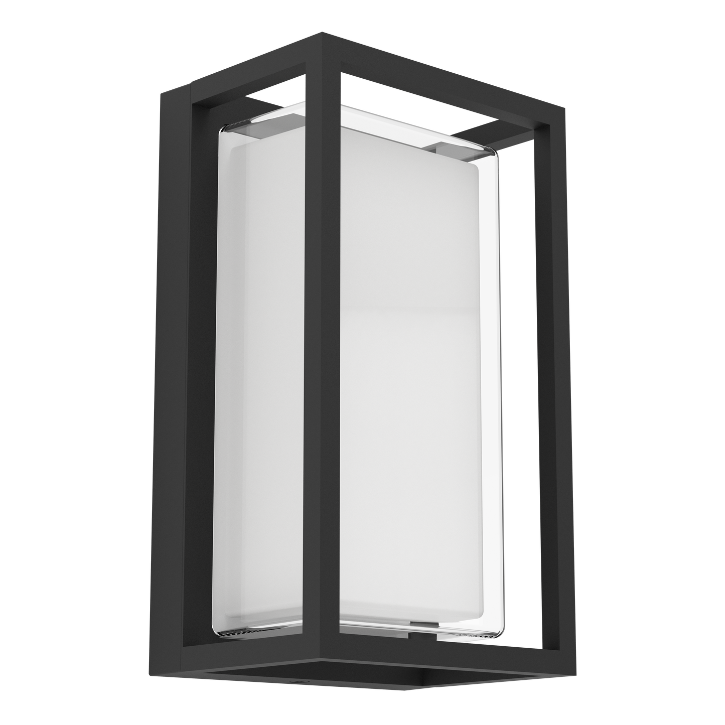 GENOVESE Alu LED Wall Lt Black, Clear IP65 #902417