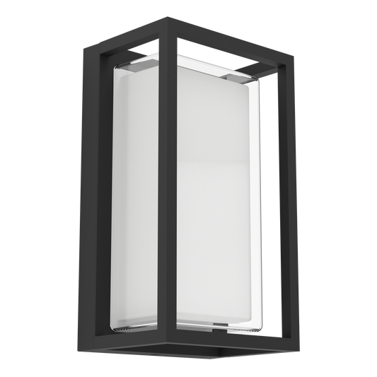GENOVESE Alu LED Wall Lt Black, Clear IP65 #902417