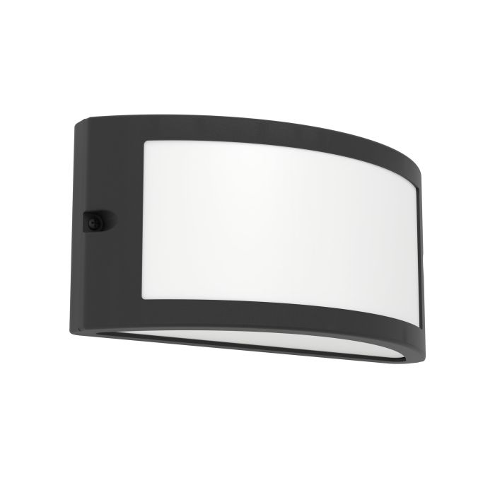 POGGIARELLO Alu Wall Lt Black, Milky White IP54 #902424