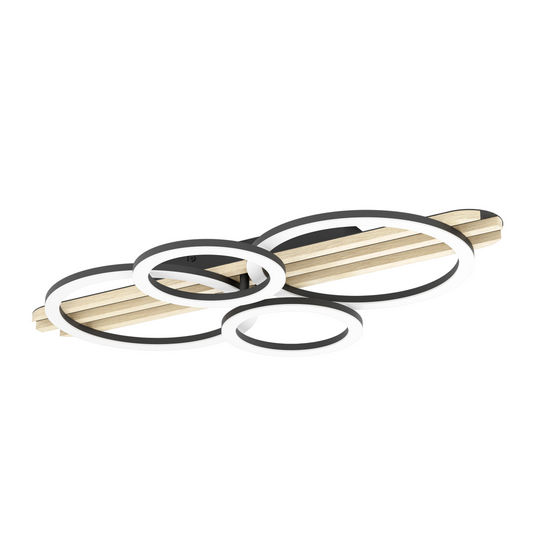 CEMBRANO LED Ring Ceiling Lt Black, Brown  #902592