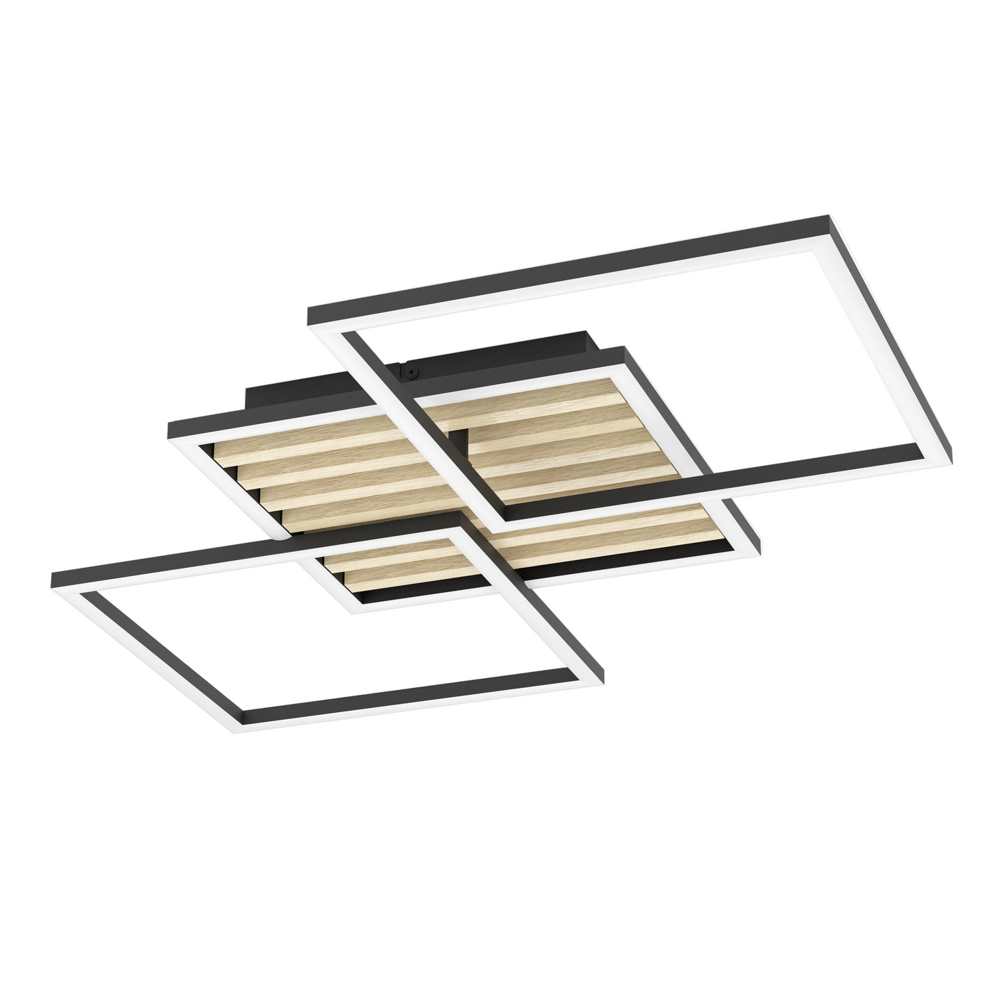CEMBRANO LED 2-Square Ceiling Lt Black, Brown L720 #902599