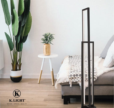 28W LED Slim Enigma Floor Lamp Black WW IP20 #K-LED-9182