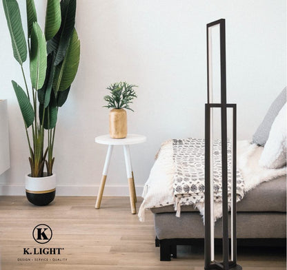 28W LED Slim Enigma Floor Lamp Black WW IP20 #K-LED-9182