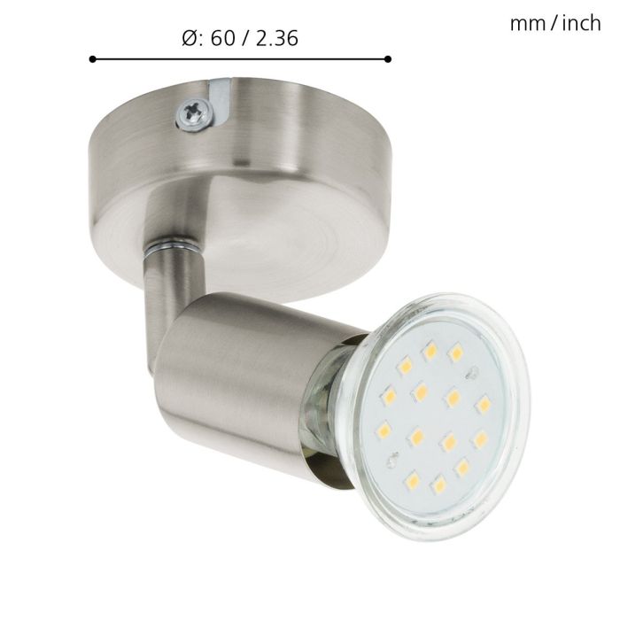 BUZZ-LED 1L Silver Spot Light - #92595