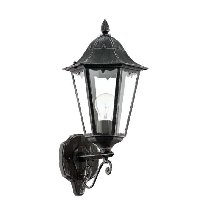 NAVEDO Wall Light Black, Silver Patina E27 #93457
