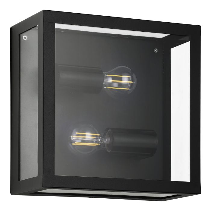 ALAMONTE Stl OD Wall/Ceiling Lt Black E27 IP44 #94832