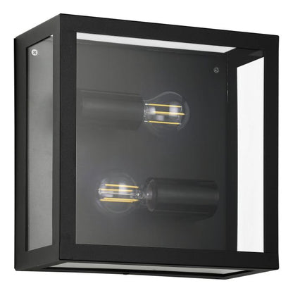 ALAMONTE Stl OD Wall/Ceiling Lt Black E27 IP44 #94832