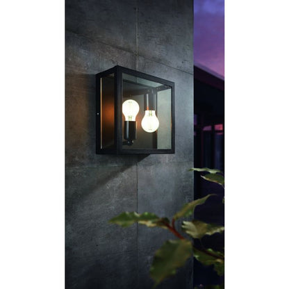 ALAMONTE Stl OD Wall/Ceiling Lt Black E27 IP44 #94832