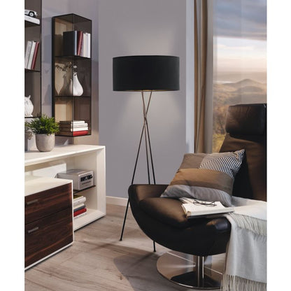 FONDACHELLI Steel Floor Light Black, Copper E27 #FL95541