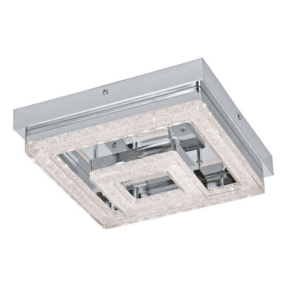 FRADELO Stl LED Ceil. Lt Chrome Clear 260X260mm #95659