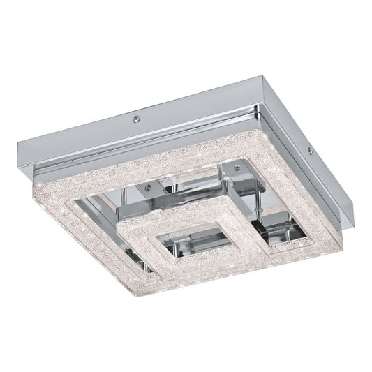 FRADELO Stl LED Ceil. Lt Chrome Clear 260X260mm #95659