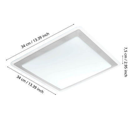 COMPETA LED Wall, Ceiling Lt White, Silver, Clear IP20  #95679