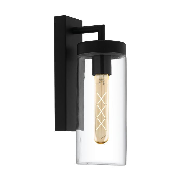 BOVOLONE Zinc Plated Stl Wall Lt Blk E27 IP44 #97261