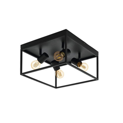 SILENTINA Stl Ceiling Lt Black E27 #98334