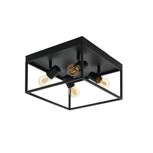 SILENTINA Stl Ceiling Lt Black E27 #98334