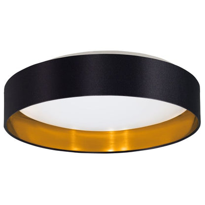 MASERLO 2 LED Ceiling Lt Black, Gold IP20 #99539