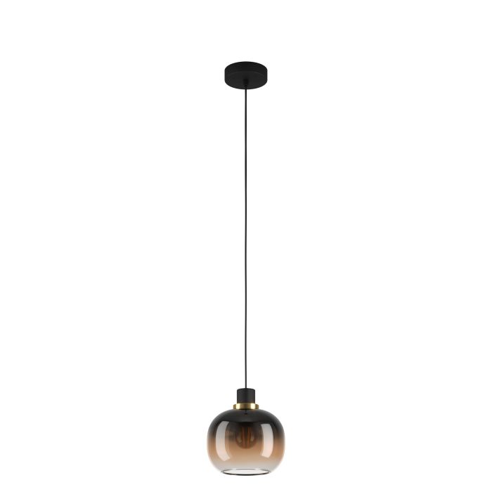 OILELLA Stl, Glass Pendant Blk, Brown E27 IP20 #99614