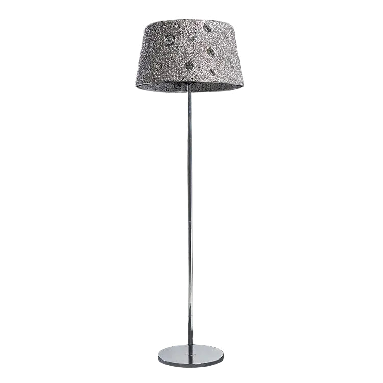 Acrylic Floor Lamp w Foot Switch Chrome E27 #A-KLF6149/50