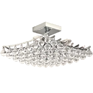 Chrome, Acrylic Crystals Ceiling Fitting 4X60W #CF052 C