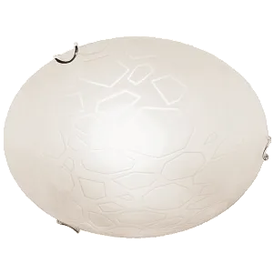 Patterned Glass Ceil. Fitting White 2xE27 300mm  #CF3402L