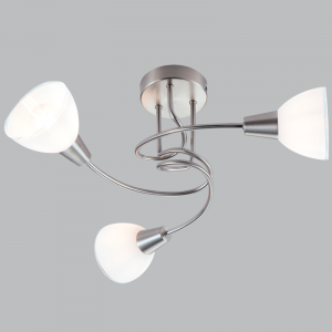 Patterned Glass Ceiling Fitting White #CF469/3 W