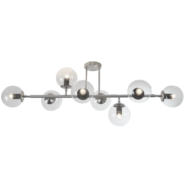 8 Light Ceiling Fitting Satin Chrome #CF563/8