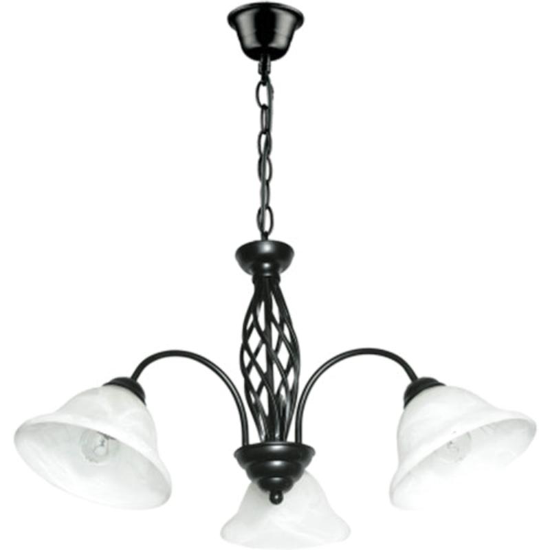 Metal Chandelier  - #CH1032/3 BLACK