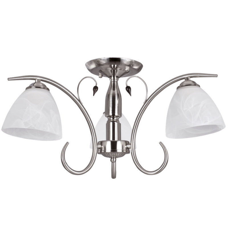 Satin Chrome Chandelier - #CH179/3 SATIN