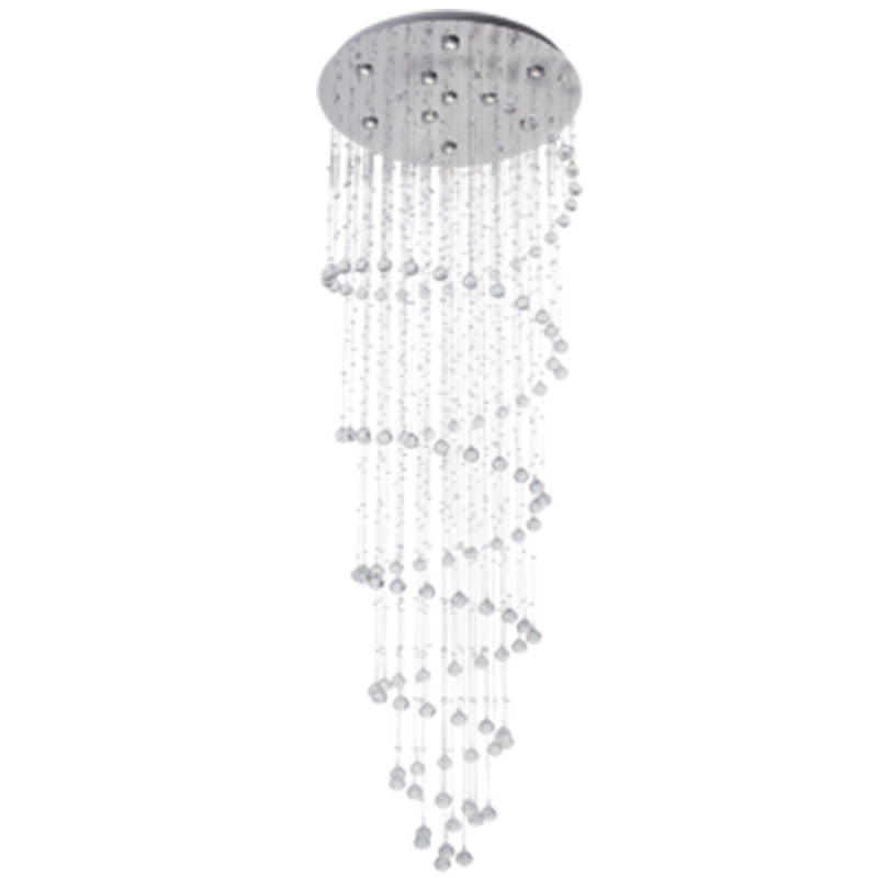 Stainless Steel Chandelier  - #CH233/10 CRYSTAL