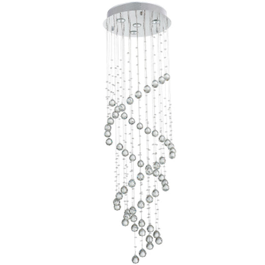 Stainless Steel Chandelier with Crystals - #CH257