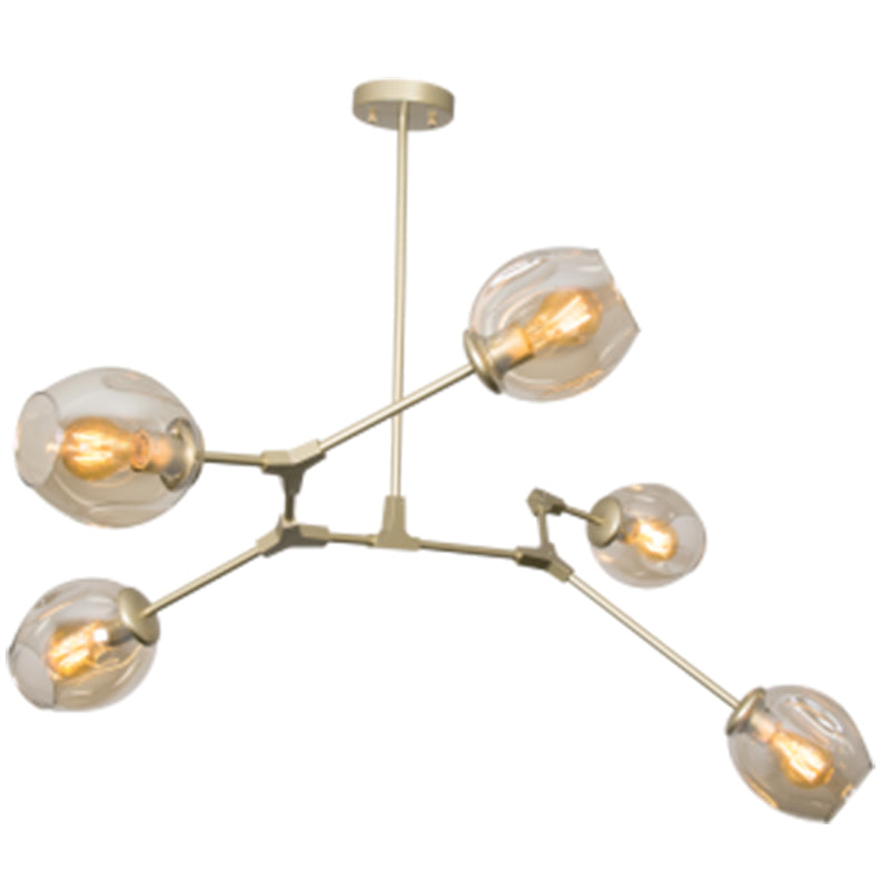 Gold Metal & Resin Chandelier - #CH265/5 GOLD