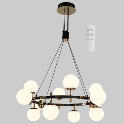 Metal Chandelier w Remote Gun Metal WW/CW/DL #CH397/12 GUN METAL