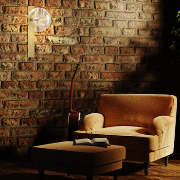 DARK - DEW Wall Light Brass, Clear Glass 12V  #DK033