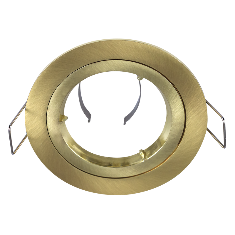 Downlight Fitting GU10 Straight, Lock Gold Sat #DL244 GOLD SAT