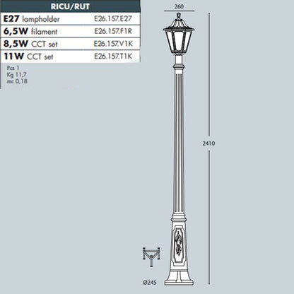 RUT Standard Garden Light - #E26.157