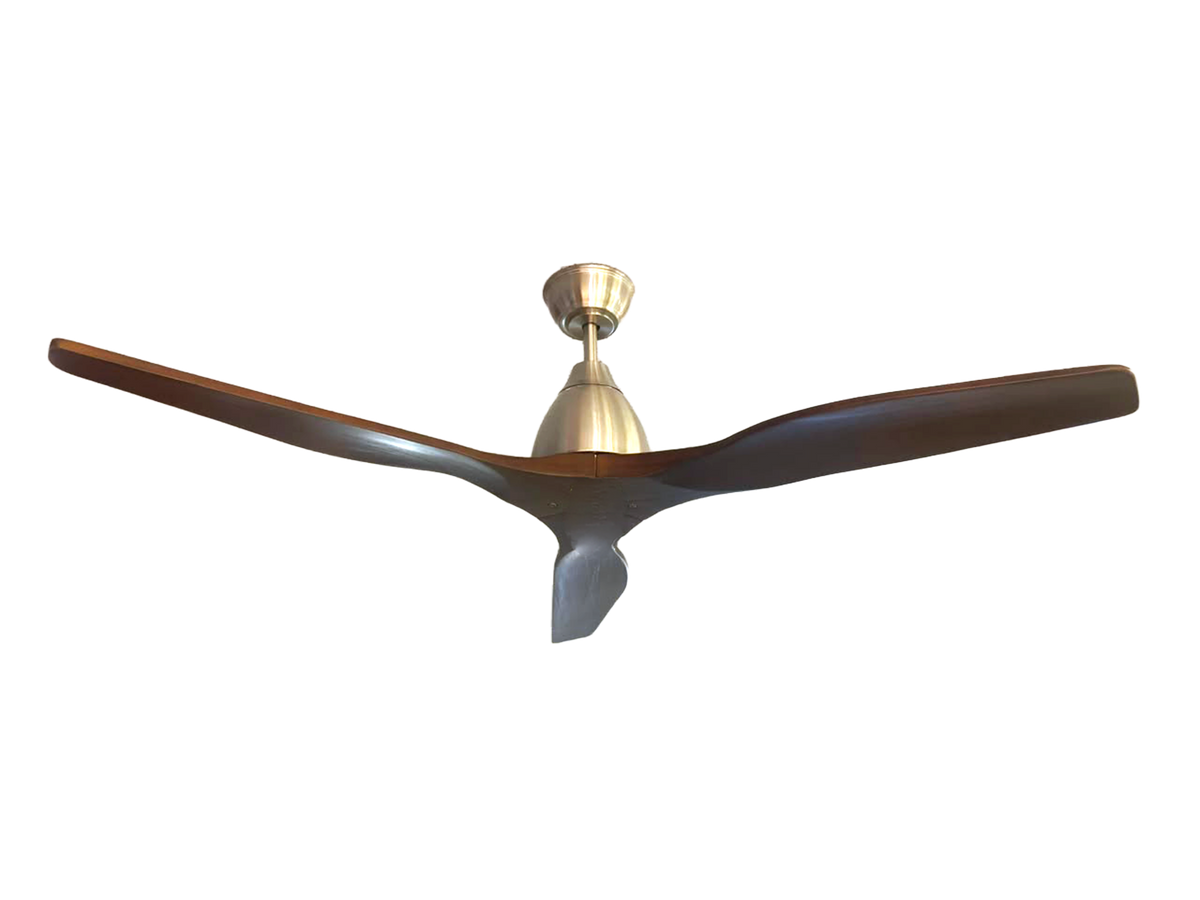 52" 3 Blade Ceiling Fan Wood-Matt Silver+Remote #F316MS