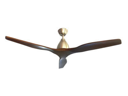 52" 3 Blade Ceiling Fan Wood-Matt Silver+Remote #F316MS