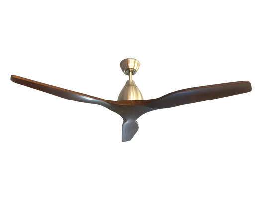 52" 3 Blade Ceiling Fan Wood-Matt Silver+Remote #F316MS