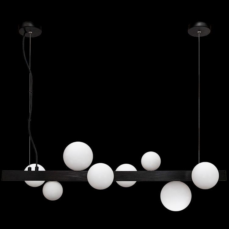 3.5W Fantasy Pendant Black, White Shade #GO-KLCH423-8/BL  (AVAILABLE ON ORDER)